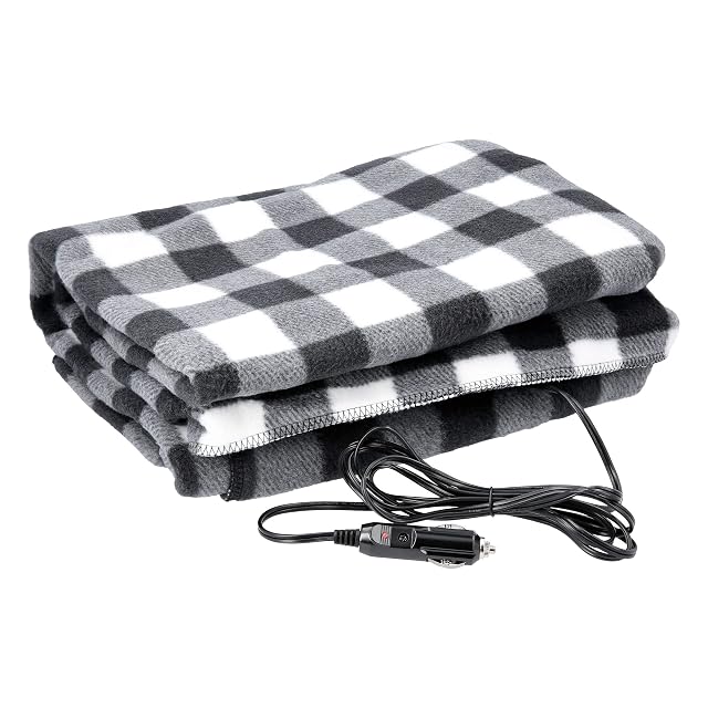 Heated Blanket - 12-Volt Electric Blanket for Car Truck SUV or RV - Portable Winter Car Accessories for