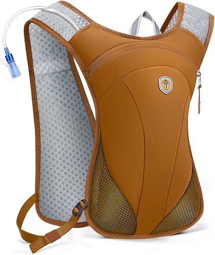 Miniatura 10 de Mochila de hidratación con bolsa de agua de 2 L, chaleco ligero y transpirable para correr, correas ajustables para el pecho, paquete de agua para