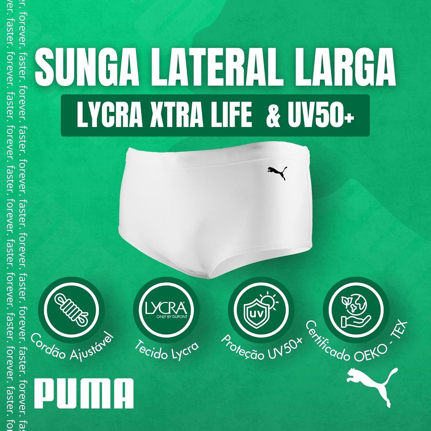 Sunga Puma Lateral Larga UV50+ Cordão Ajustável Xtra Life Piscina Praia Masculino Adulto em promoção! Veja a oferta e mais achadinhos de Moda praia 2 Hoje é o melhor dia para comprar Sunga Puma Lateral Larga UV50+ Cordão Ajustável Xtra Life Piscina Praia Masculino Adulto com aquele preço maroto! Promoção! Aproveite a oferta! 2