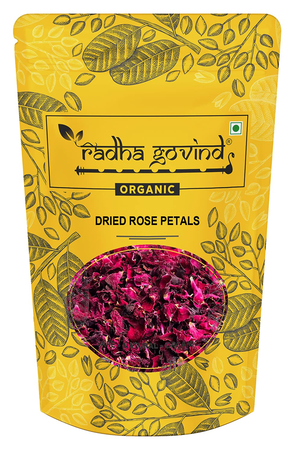 Radha Govind Organic Sun Dried Rose Petals | Gulab Patti | Edible for Food and for Beautiful Hair & Skin (300 Gram) (B0927J61M8) Amazon Price History, Amazon Price Tracker