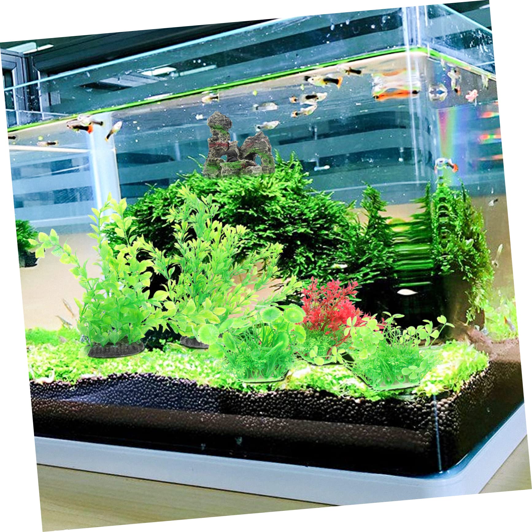 Sosoport 2sätze Aquatic Plant Set Für Aquariumdekoration Lebensnahe Künstliche Wasserpflanzen Und Für Fischbehälter Einfach Zu Platzieren