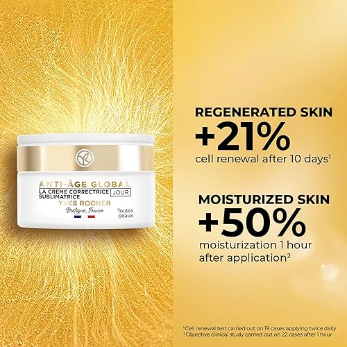 Miniatura 4 de Yves Rocher Crema de día embellecedora antienvejecimiento para todo tipo de piel  Crema facial para hidratar y suavizar las arrugas  1.7 onzas