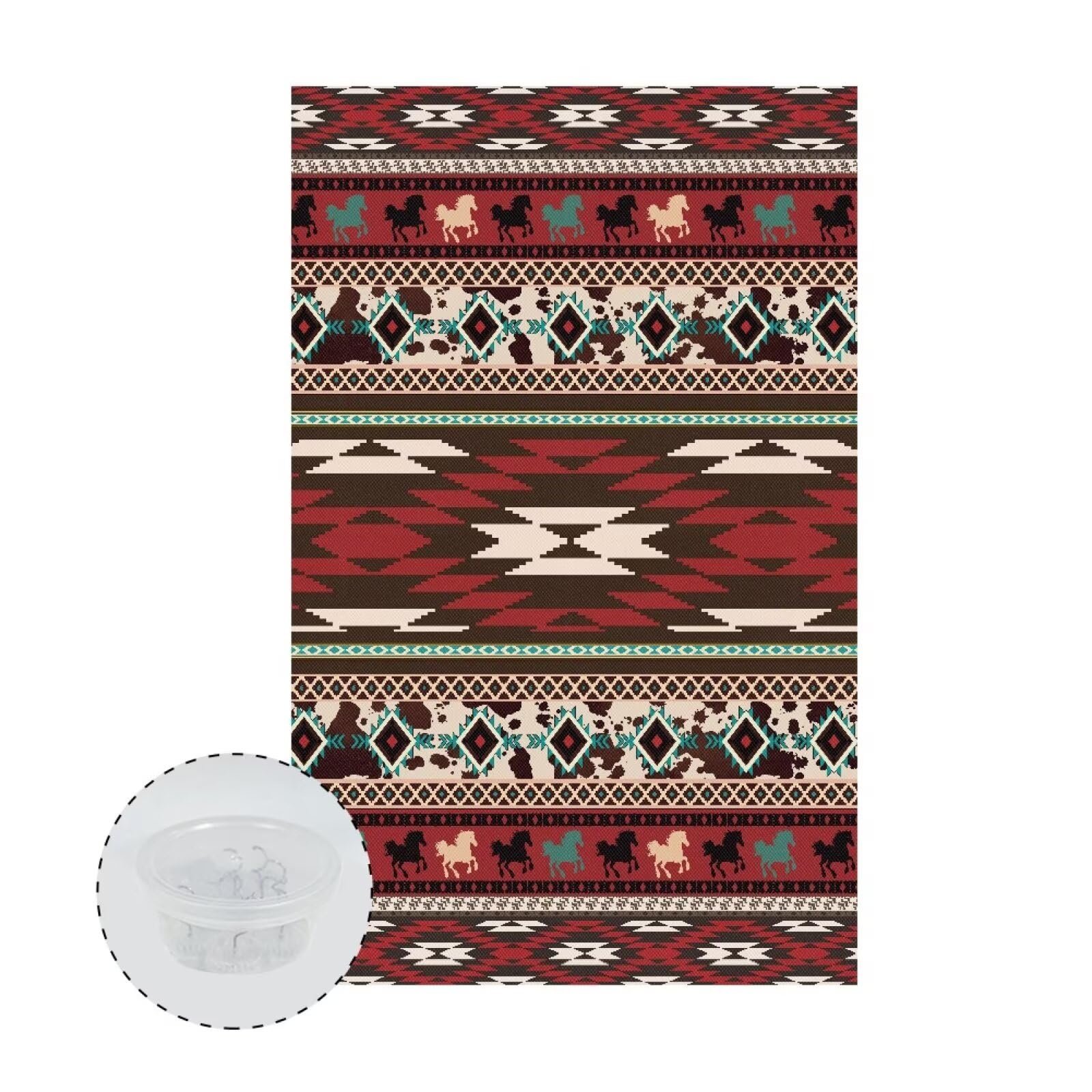 NETILGEN Red Aztec Navajo Headrest Cover for Recliner Chair Sofa Head Rest Slipcovers Non Slip Couch Furniture Protectors for Home Decor Set of 2 - Image 3