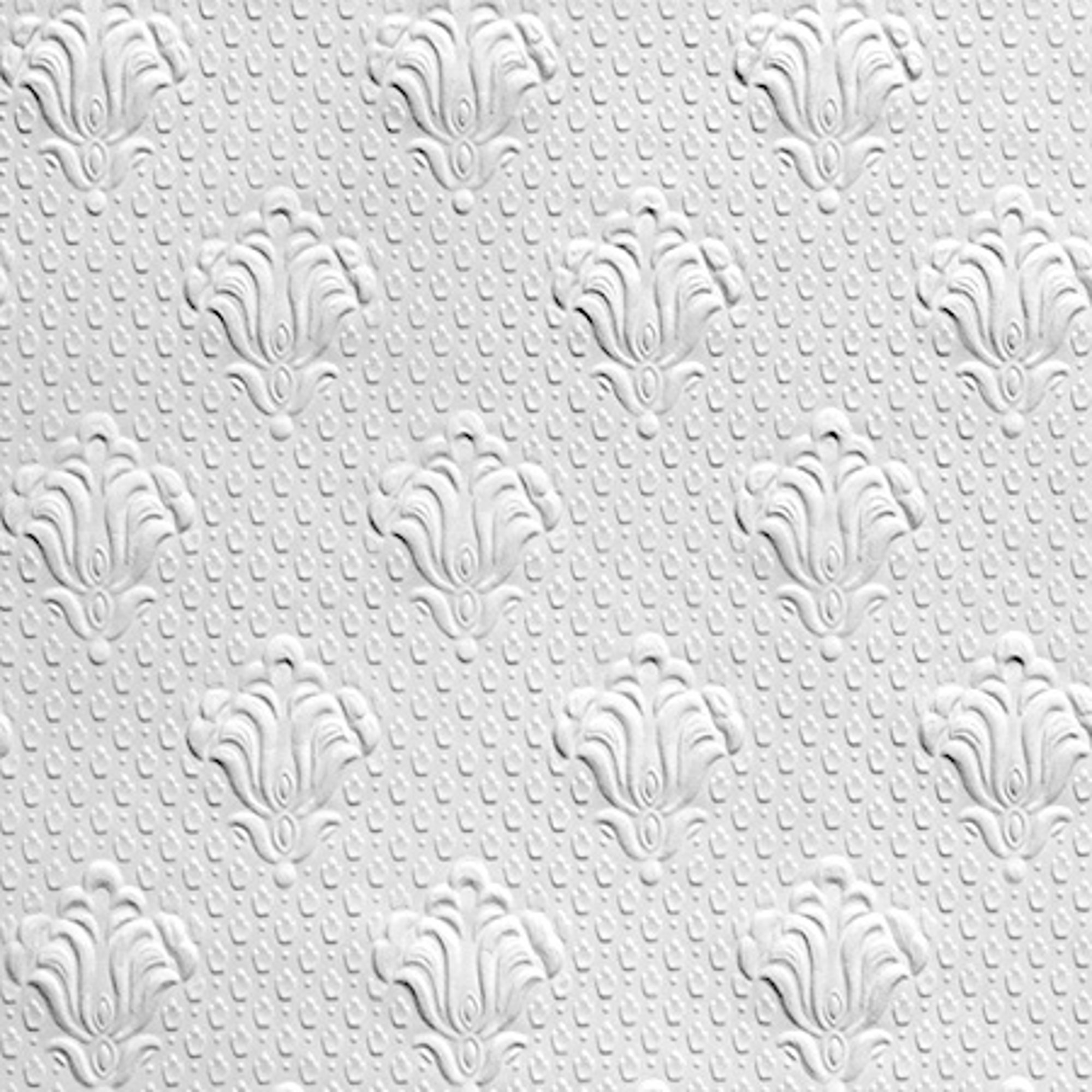 Brewster RD0669 Anaglypta Paintable Fleur De Lis Toss Wallpaper, 21-Inch by 396-Inch, White
