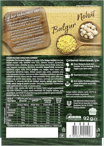 Knorr Gurme Bulgurlu Analı Kızlı Çorbası 92 Gram