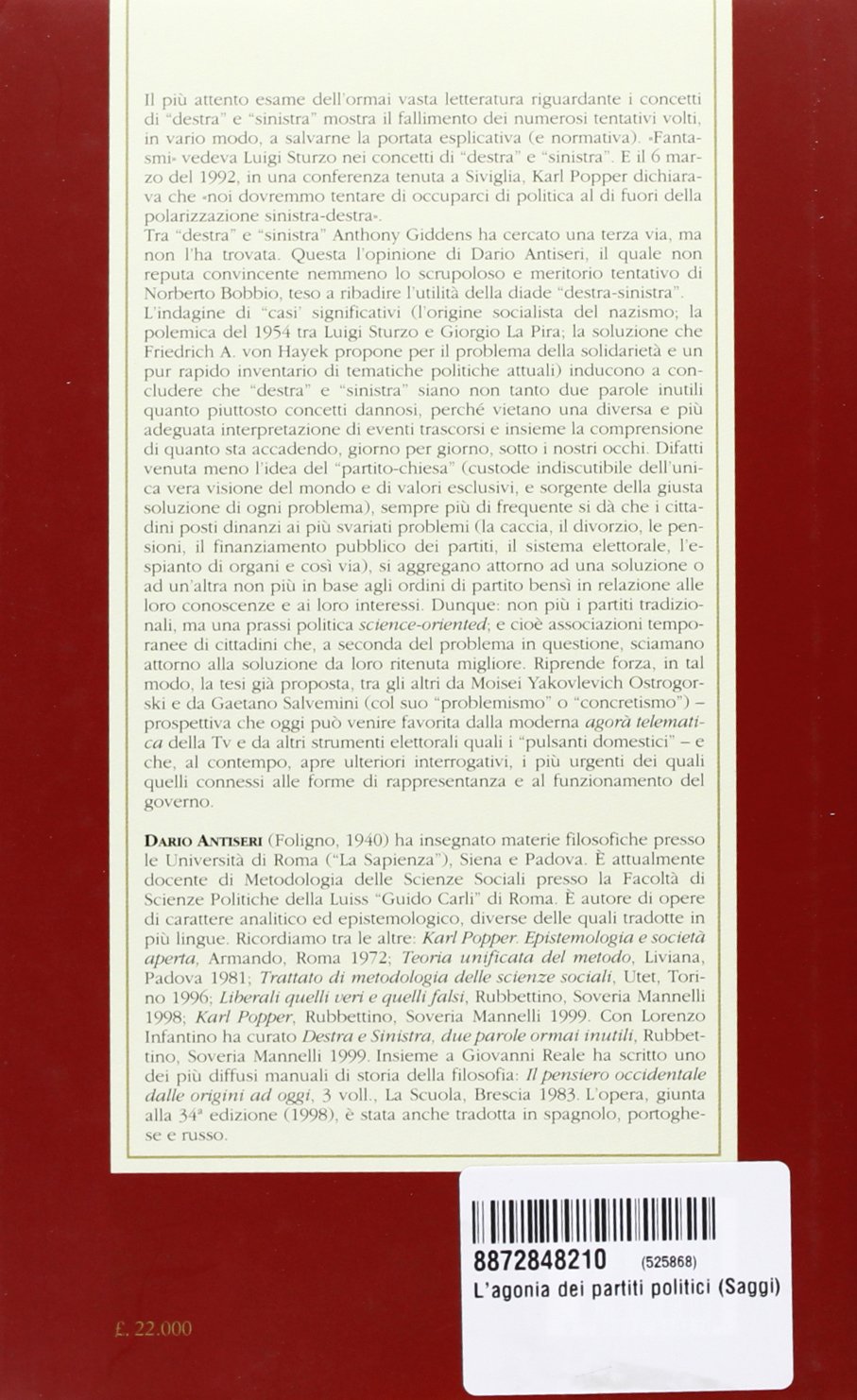 L'agonia dei partiti politici