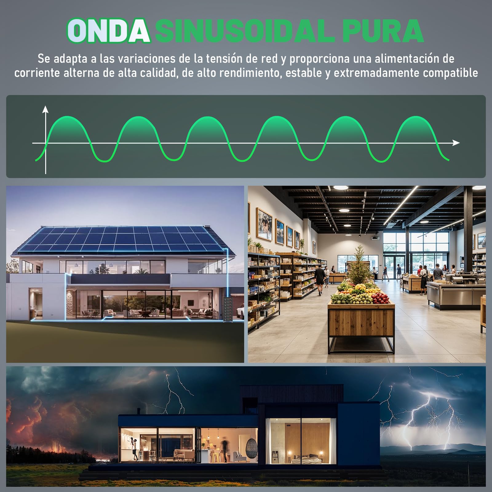 DATOUBOSS Inversor Solar Híbrido 6200W 48V Rack 3U, Onda Sinusoidal Pura 230V, Controlador MPPT 120A, Entrada Fotovoltaica 8500W, Función UPS, Compatible con Baterías LiFePO4 48V, Pantalla LCD