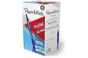 Paper Mate Profile 1.4B Ballpoint Pen: The Retractable Blue Medium 1.0mm Comfort...