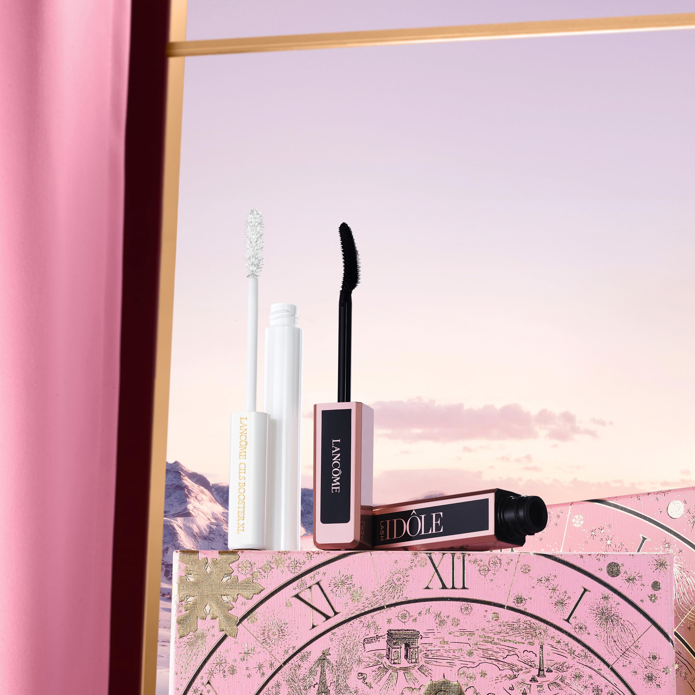 Lancôme Eye Makeup Gift Set - Cils Booster XL Enhancing Lash Primer 0.19 Fl. Oz, FULL-SIZE Lash Idôle Mascara 0.27 Fl. Oz.- Instant Volume, Length & Lift - Smudge Proof & Up To 24H Wear - Black