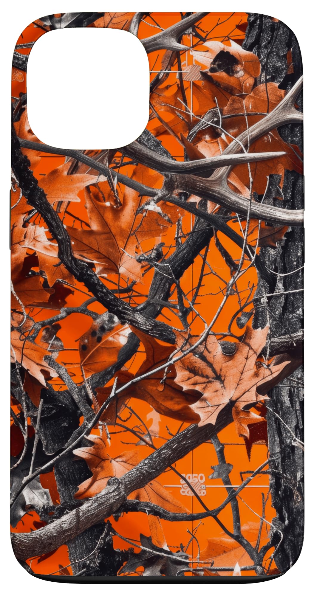 Orange Camo Autumn Fall leaves Oak Nature Forest Case for iPhone 13