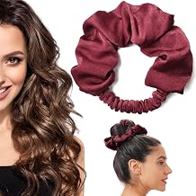 Heatless Curling Scrunchie, No Heat Curls for Long Hair, Soft Sleep Hair Roller Crimson