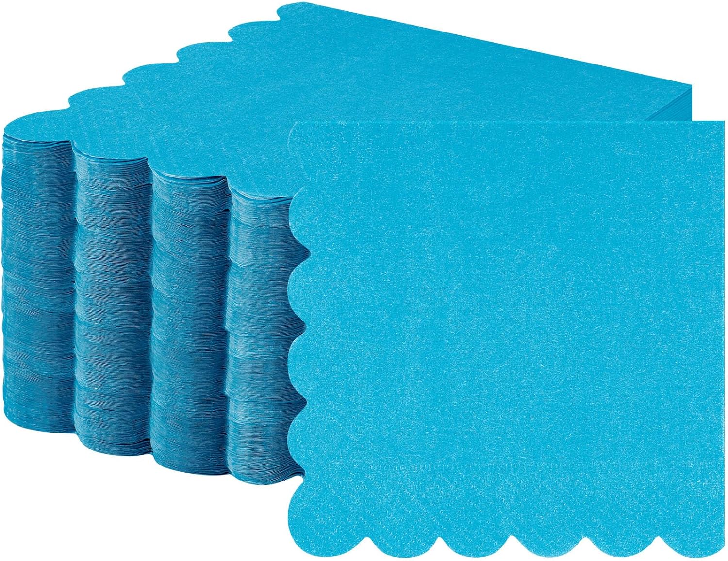 Fuutreo 200 Pcs Scalloped Cocktail Napkins Thick Paper