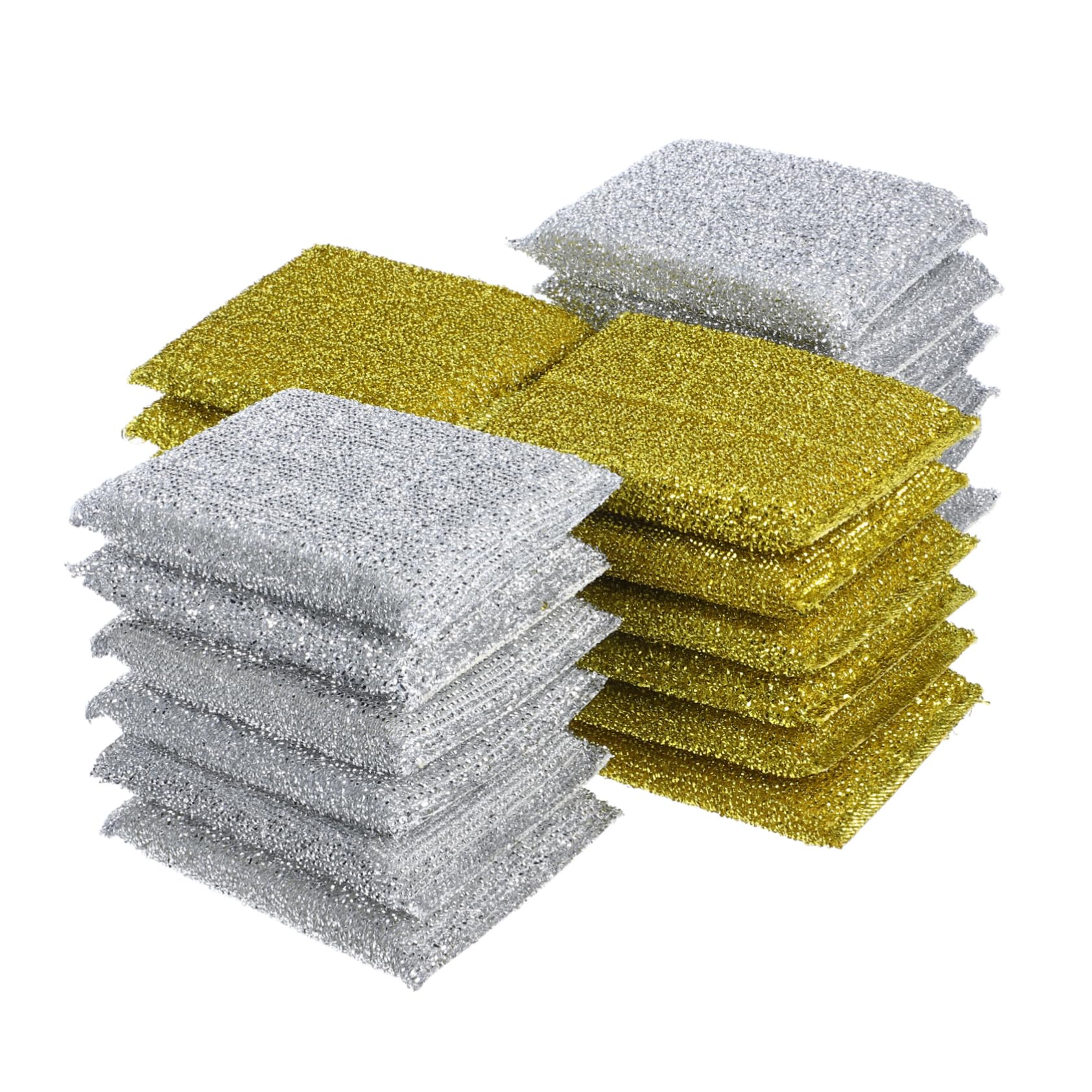 24 Esponjas para Lavar Platos Superficie Potente Rayar Esponjas de Limpieza de Cocina de Plata para Limpieza en Baño y Cocina