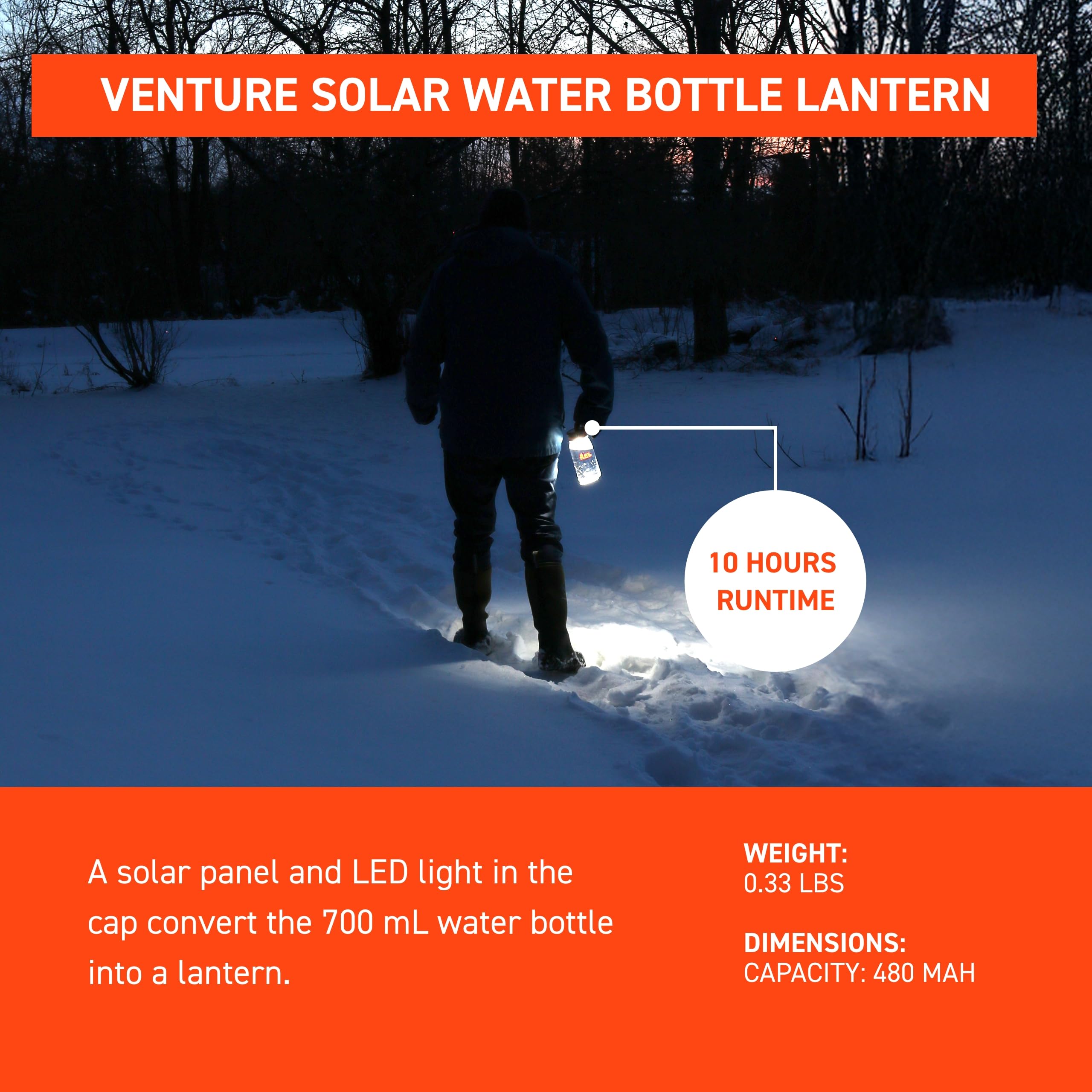 SOL Venture Solar Water Bottle Lantern : Amazon.sg: Sporting Goods