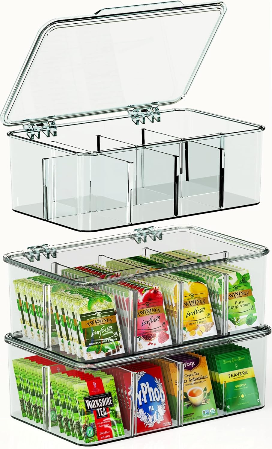 Utopia Home 3 Pack Tea Bag Organizer Stackable Tea Bag