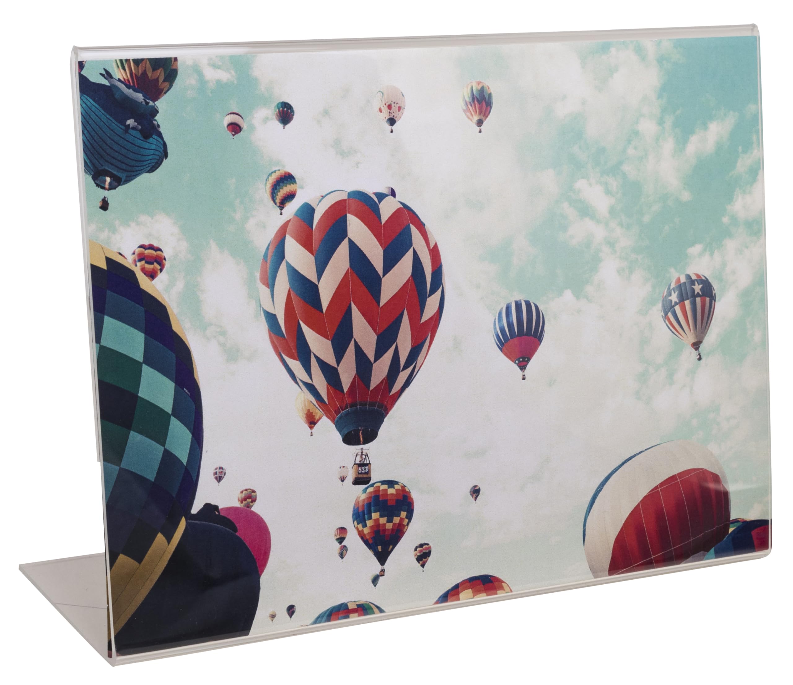 Exacompta - Rif. 84059D - 1 porta visiva inclinata orizzontale A4, dimensioni prof 30 x larghezza 9,5 x 21,5 cm, PMMA (acrilico) per foto, pubblicità, menù ristoranti, alberghi - cristallo