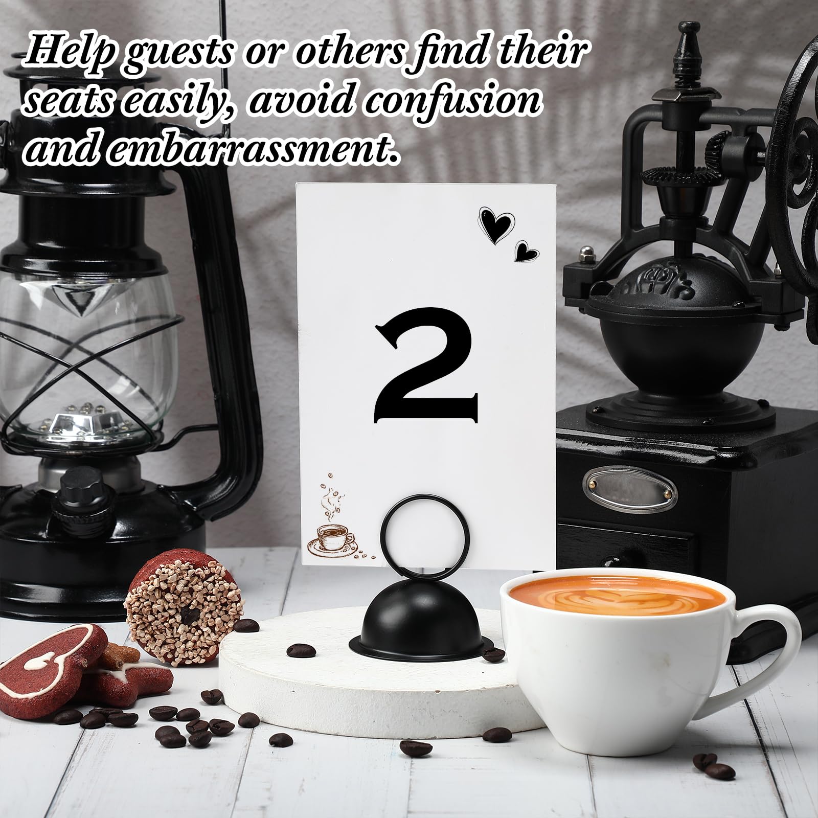 MorningRo 24 soportes de metal para tarjetas de mesa, soportes para números de mesa, soportes para letreros de mesa, soportes para números de mesa, soportes de menú de mesa para boda, Navidad,