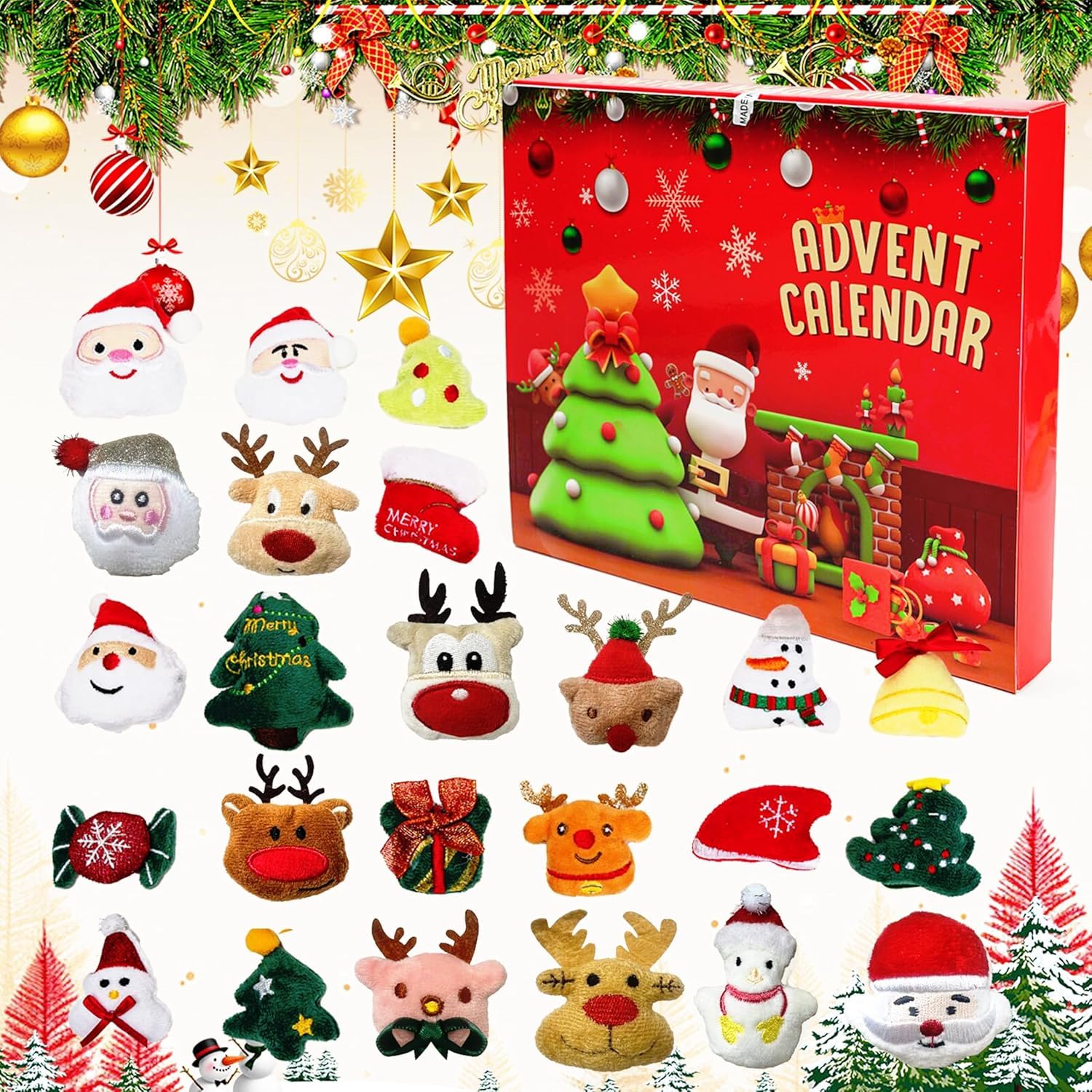 LATERN Calendario de Adviento 2025, Cuenta Regresiva Navideña de 24 Días con 24 Patitos de Goma Divertidos Juguetes de Baño Duckie para Navidad Decoración Favor de Fiesta Regalos (32 x 22cm) — view 8