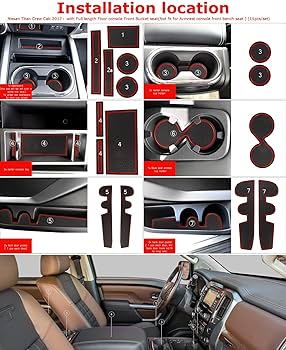 Amazon.com: Auovo Anti Dust Mats for Titan Crew Cab with