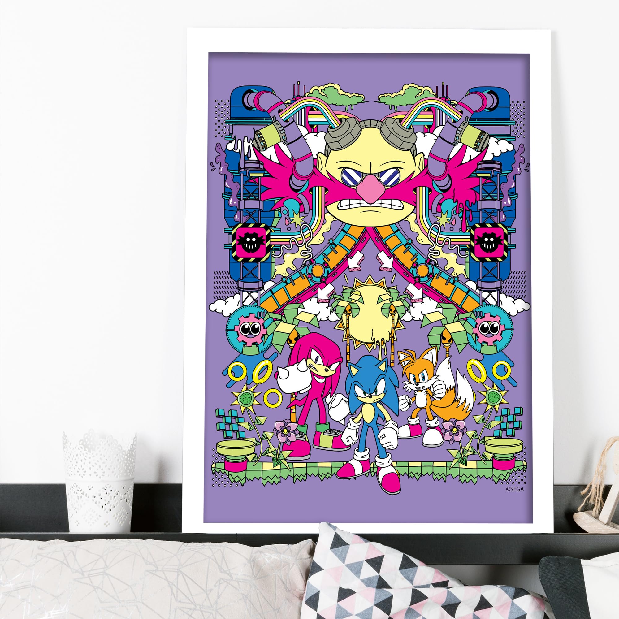 Sonic The Hedgehog Print - Funky Pop Poster Wall Art (42cm x 59.4cm - A2)