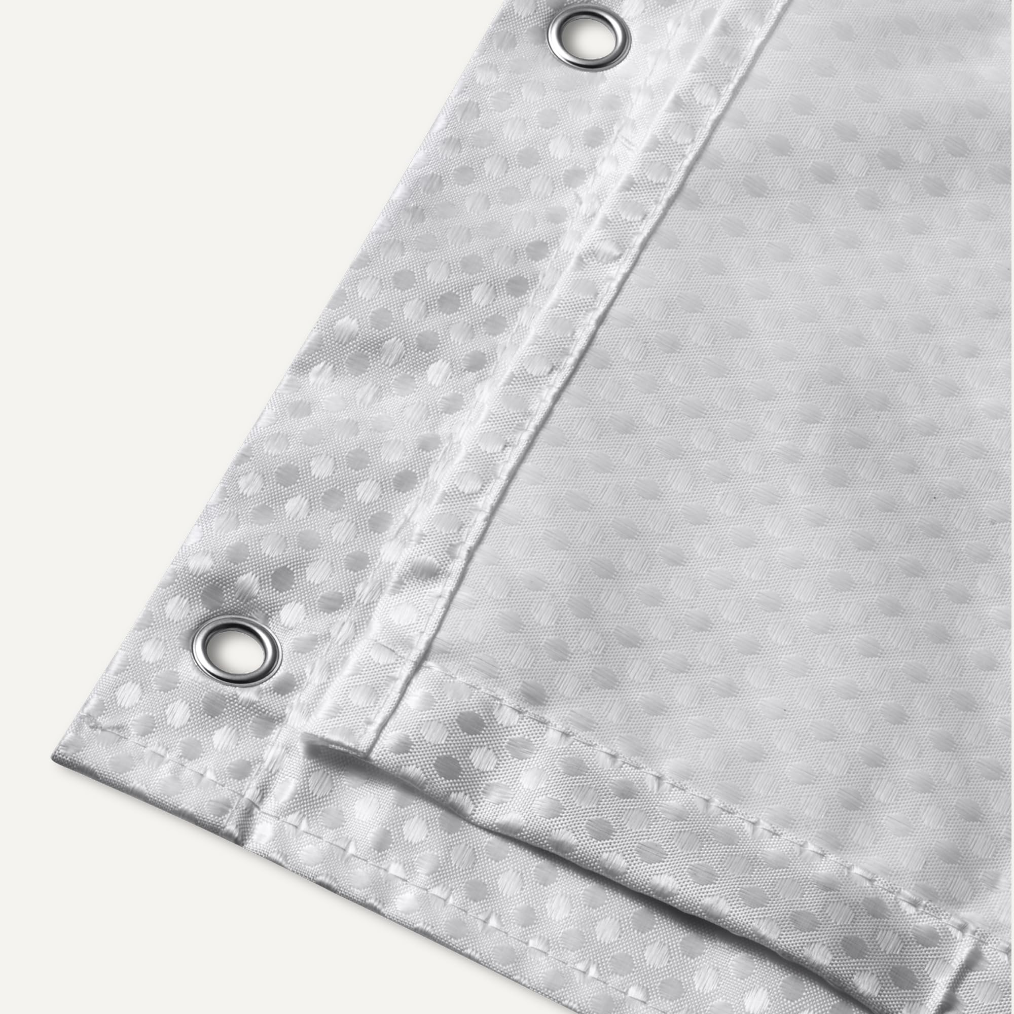 Amazon Basics Modern Style Polyester Shower Curtain, Quick-Drying, 182.9x182.9 cm, White — view 3
