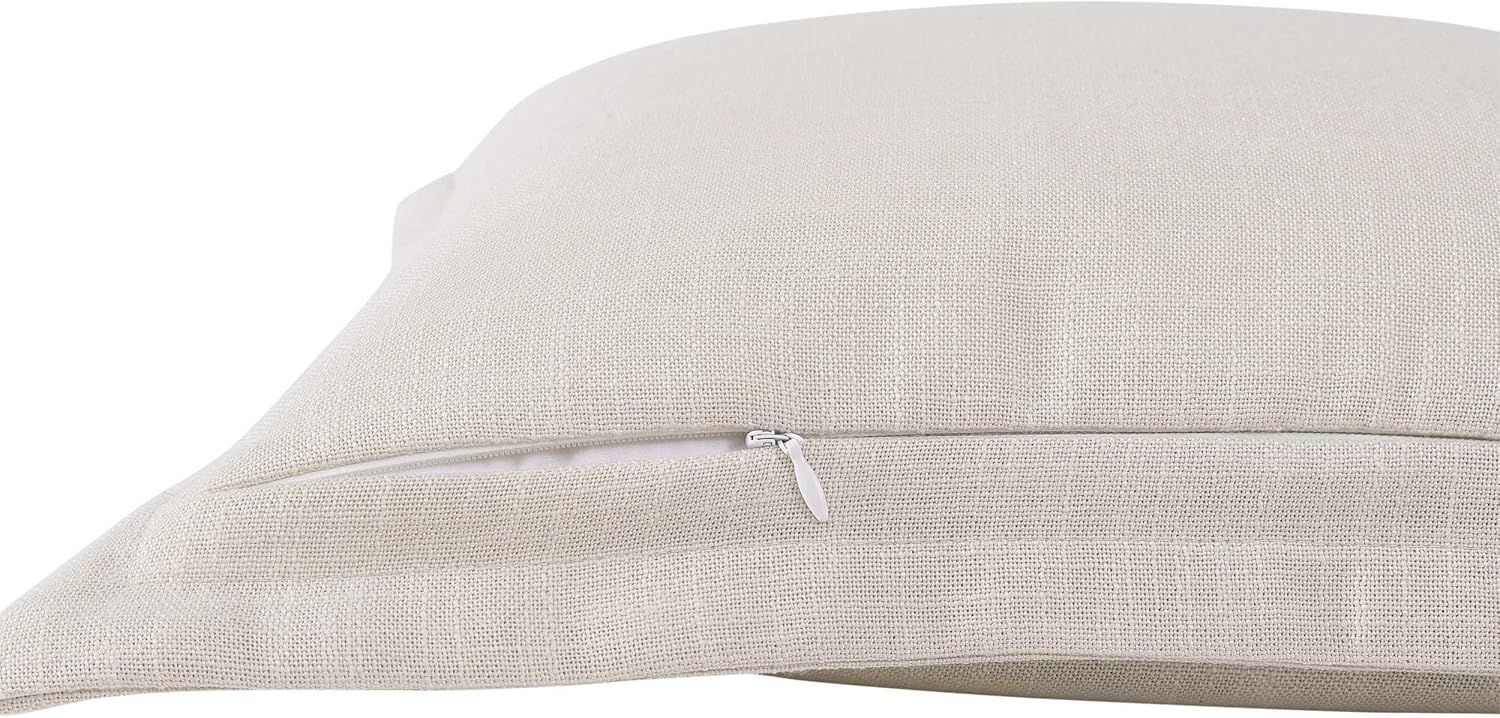 Tommy Bahama Throw Pillow Soft Cotton with Zipper Closure, Tropical Design, Ideal for Bed or Couch, 20" x 20", Island Estate Embroidered Beige