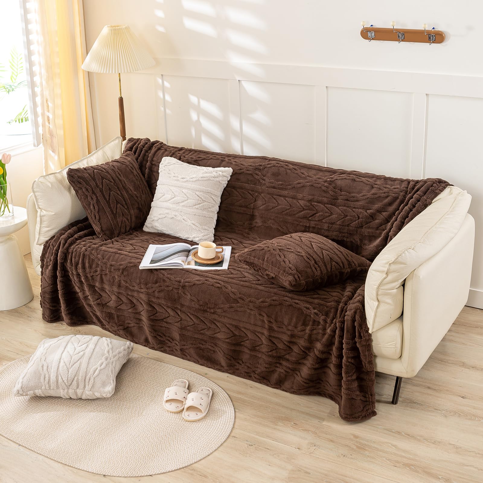 Bedsure - Manta Sherpa Para Sofá, Súper Suave Y Acogedora, De Forro