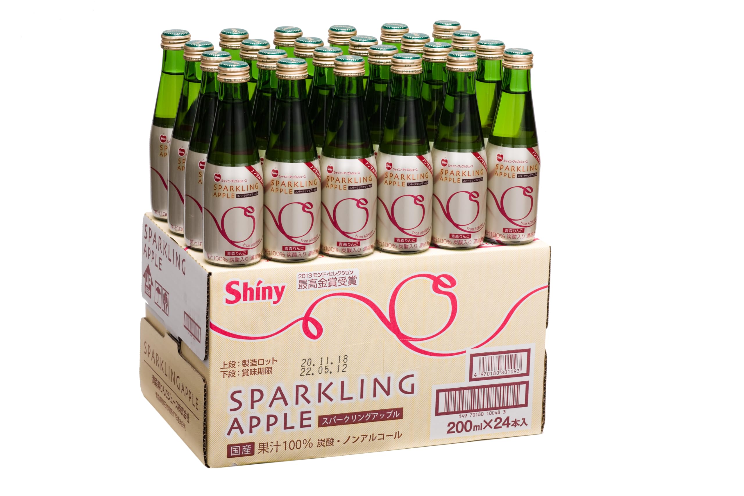 Amazon.co.jp: Shiny Aomori Apple Juice Sparkling Apple 200ml×24