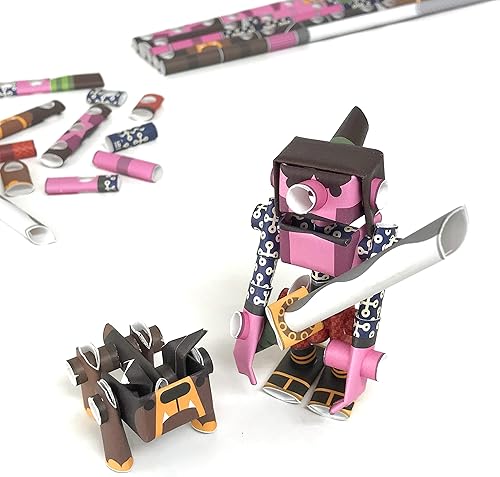 Miniatura 10 de PIPEROID Smoke & Bill Ninja Mates - Rompecabezas de papel japonés 3D para niños y kit de origami para adultos
