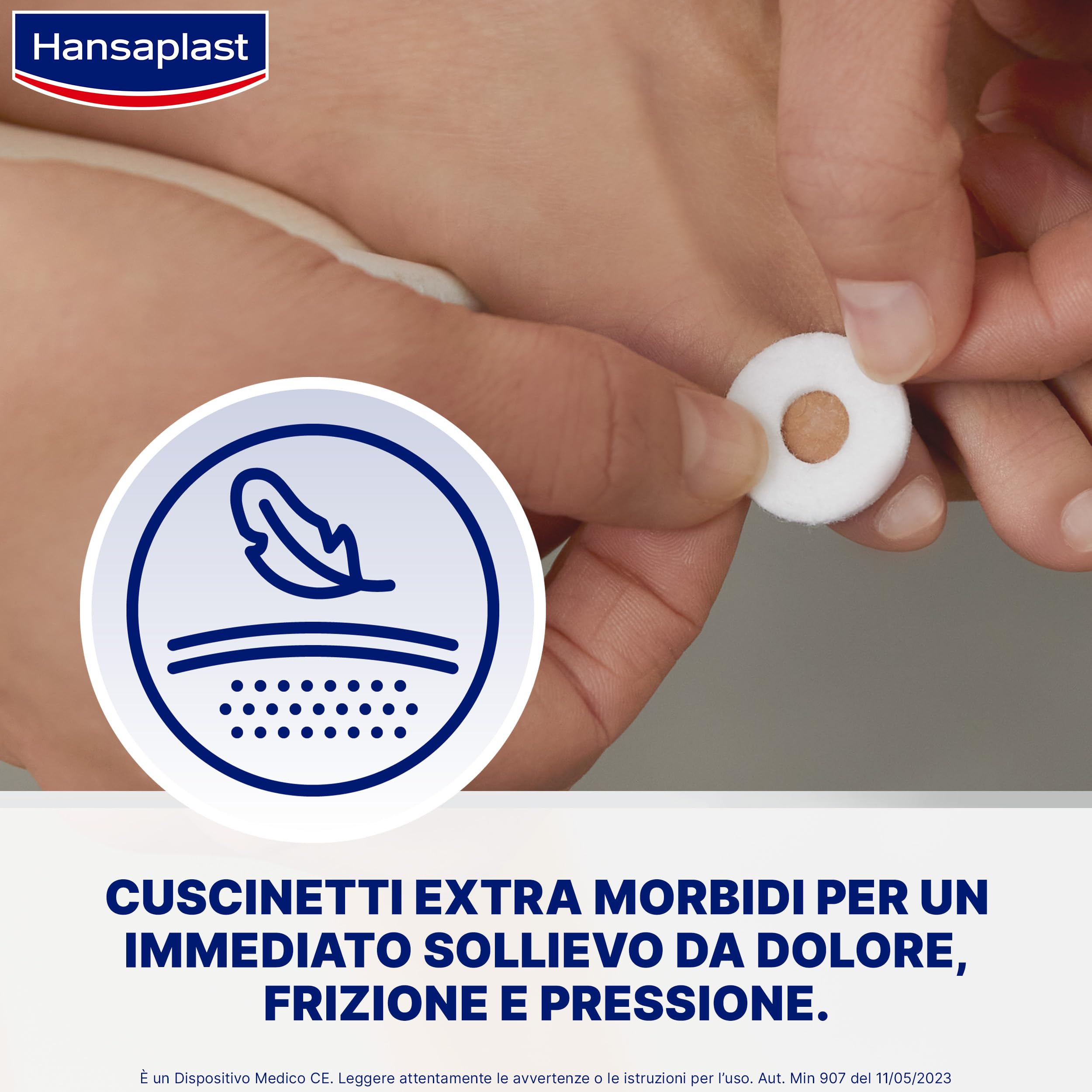 Hansaplast Cerotti Paracalli Piedi Piccoli, Cerotti calli piedi autoadesivi e callifughi per un sollievo immediato da pressione e dolore, 1 confezione da 20 pezzi