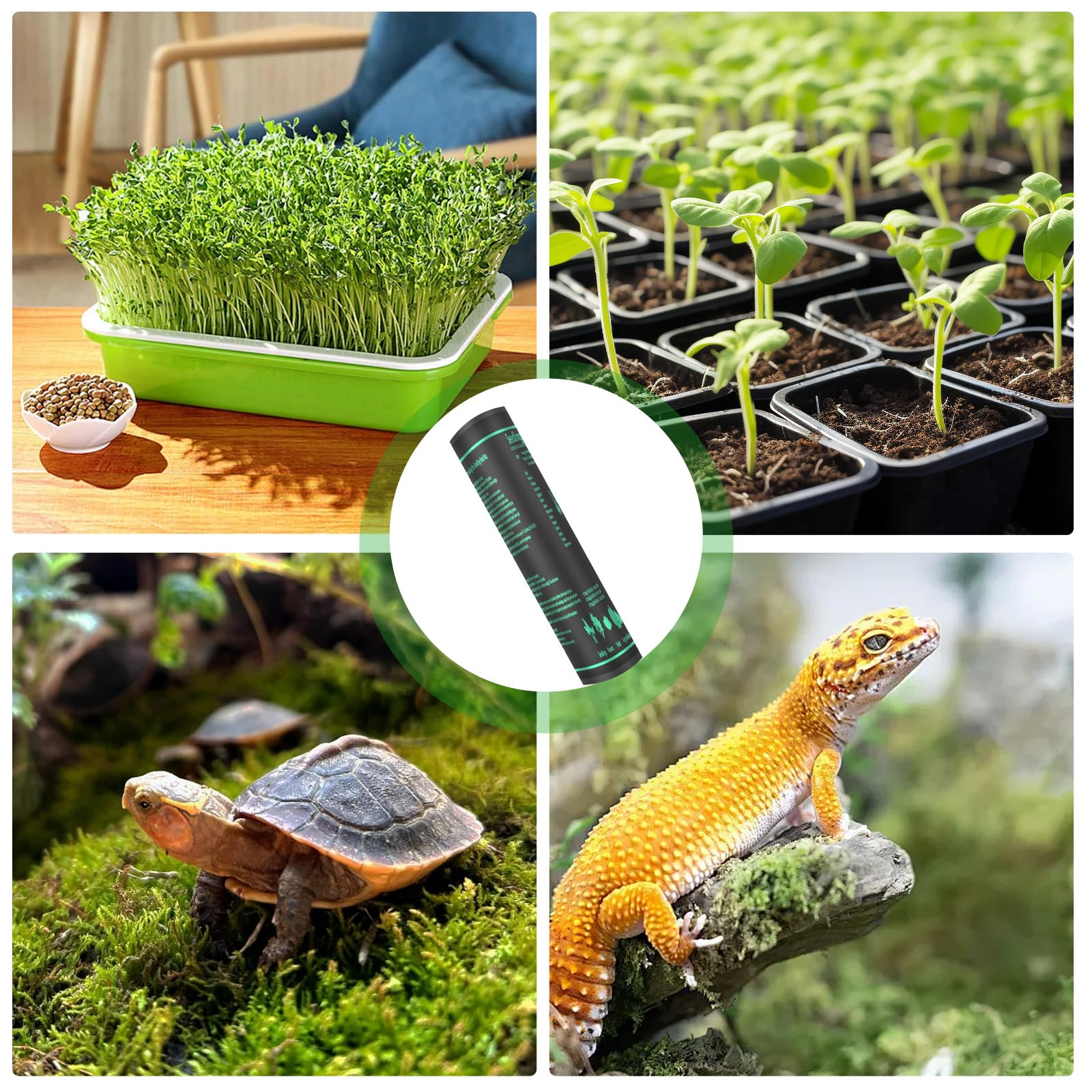 Alfombra Calefactora 70W con Termostato, 52×50cm Estera Térmica IPX4 Impermeable con Cable de Silicona y Algodón Punzonado, Temperatura Ajustable 20-45 °C para Semillas, Plantas y Reptiles