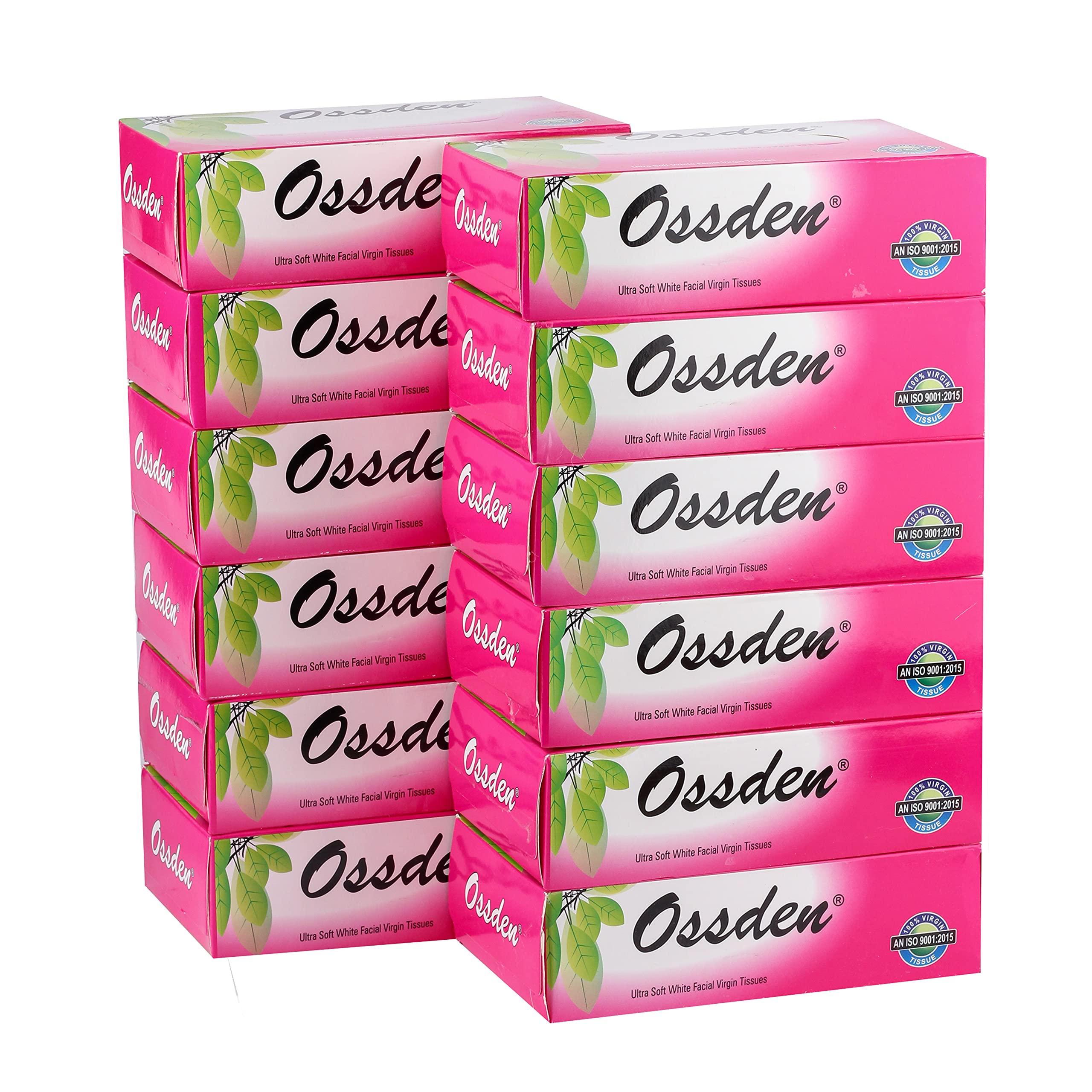 Facial Tissue, Face Tissue, Soft Tissue 100 pulls 2 Ply 200 sheet Per Box (Pack of 12, Pink)