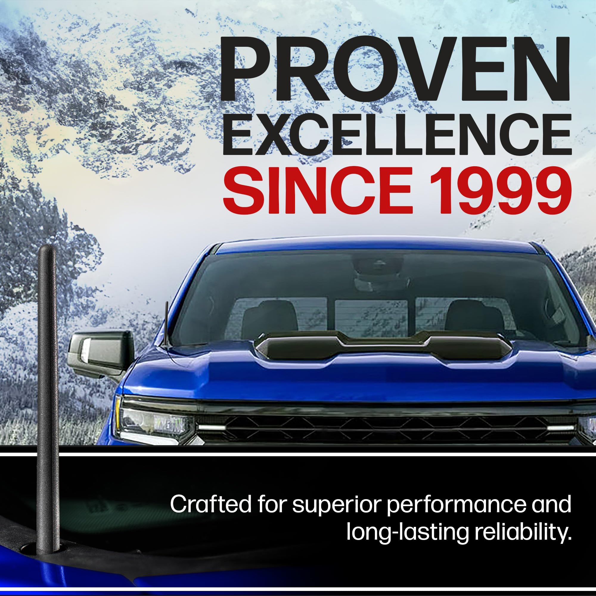 Antennamastsrus?antenne lavoro con 2006?2018Chevrolet Silverado 1500?Antenna di ricambio 6 34 INCH PREMIUM CHOICE