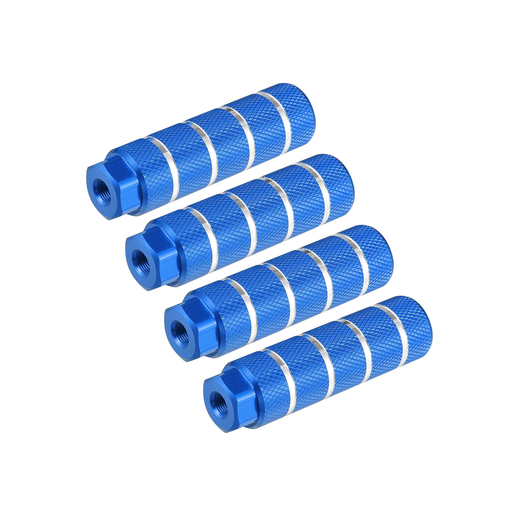 Motoforti 4pcs Aluminum Alloy Rear Foot Pegs Footrests Universal Blue for BMX MTB Bike Bicycle Fit 3/8 Inch Axles Long-lasting