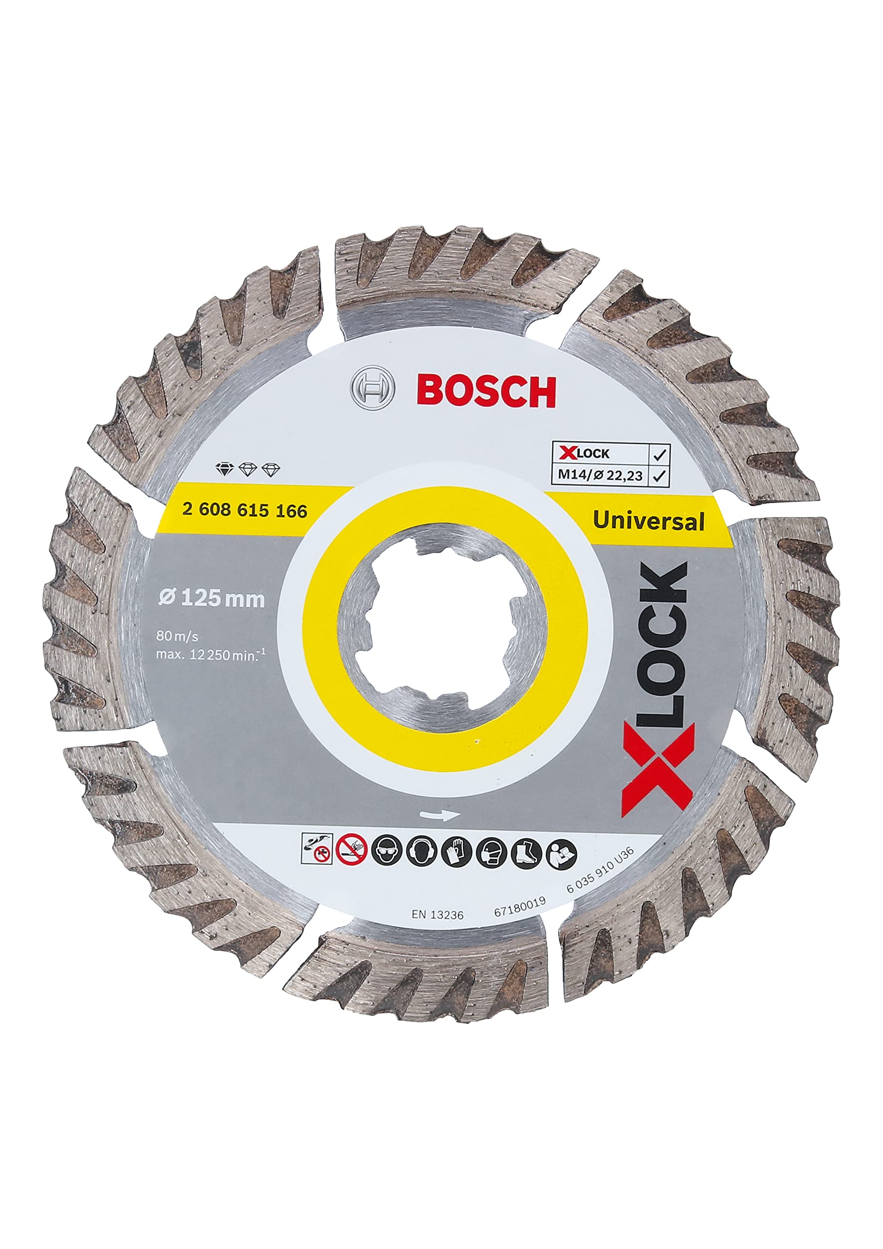 Bosch Professional Juego de Discos de Corte de Diamante Standard for Universal de 3 pieza X-LOCK & M14, para Multi Material, Ø 230 mm, Accesorio Amoladoras Grandes