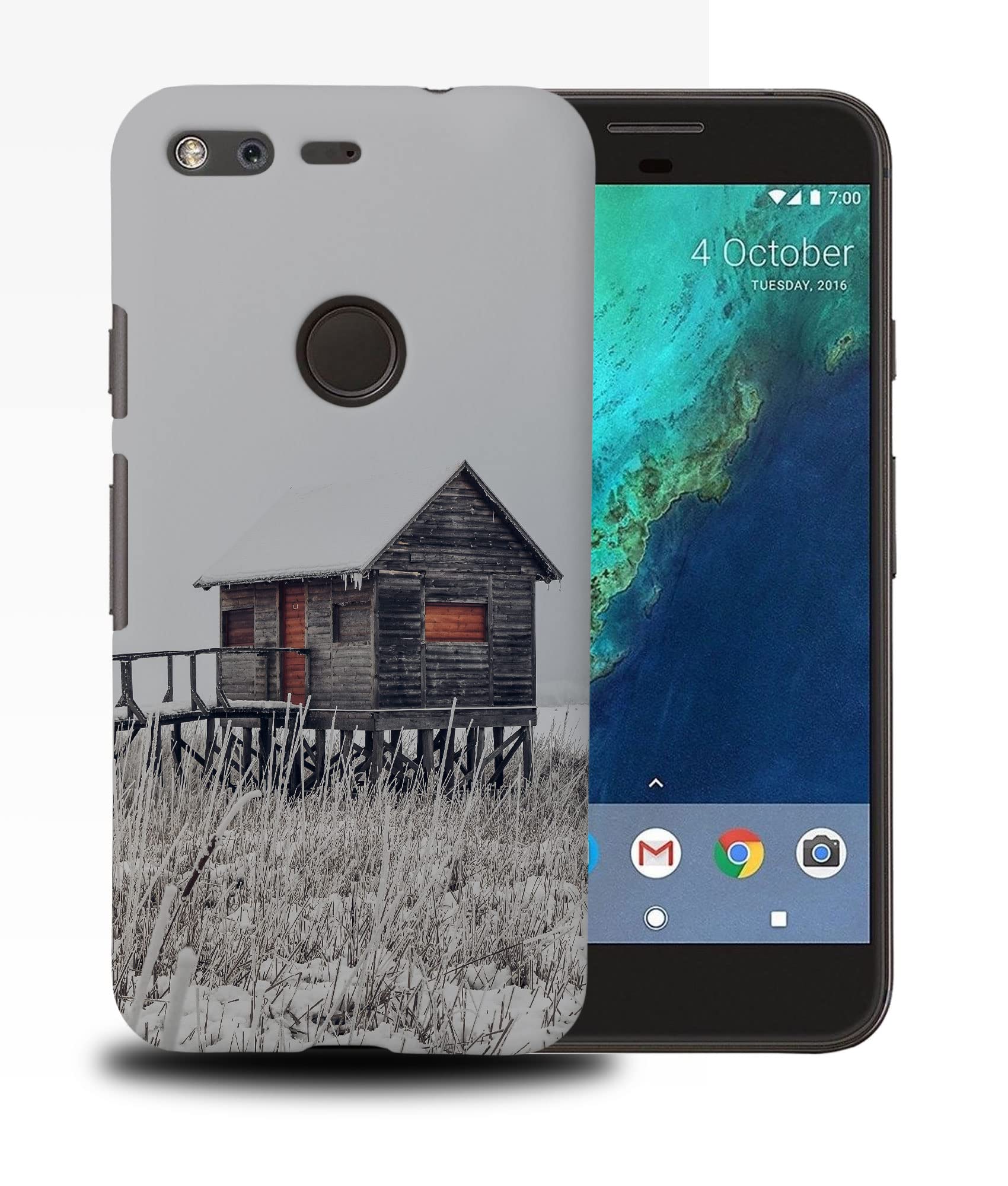 Small Cottage Wood House HUT Phone CASE Cover for Google Pixel