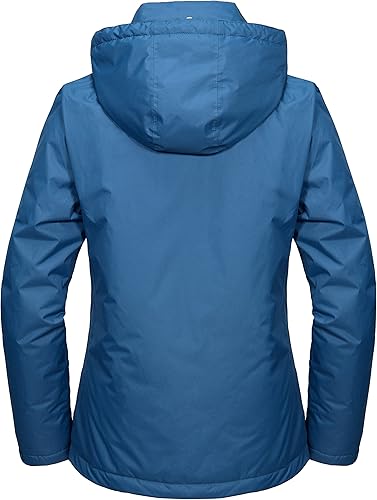 Miniatura 2 de Little Donkey Andy Chaqueta de Esquí y Snowboard Impermeable para Mujer, Abrigo Cálido Resistente al Viento con Capucha Desmontable