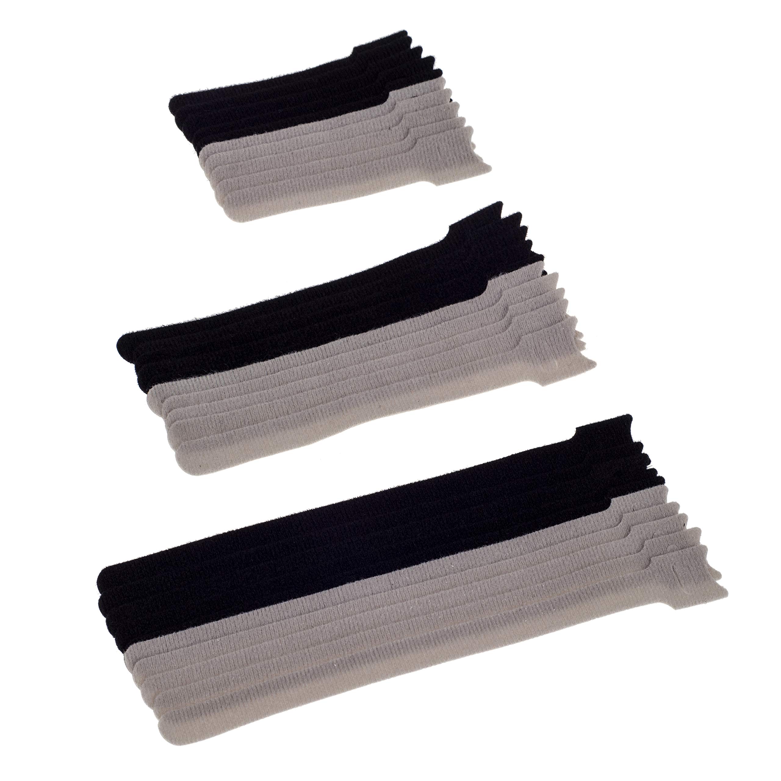 Premium Klett-Kabelbinder 3er Pack (je 4m) - Schwarz, Frei Zuschneidbar & Wiederverwendbar Für Kabelsalat
