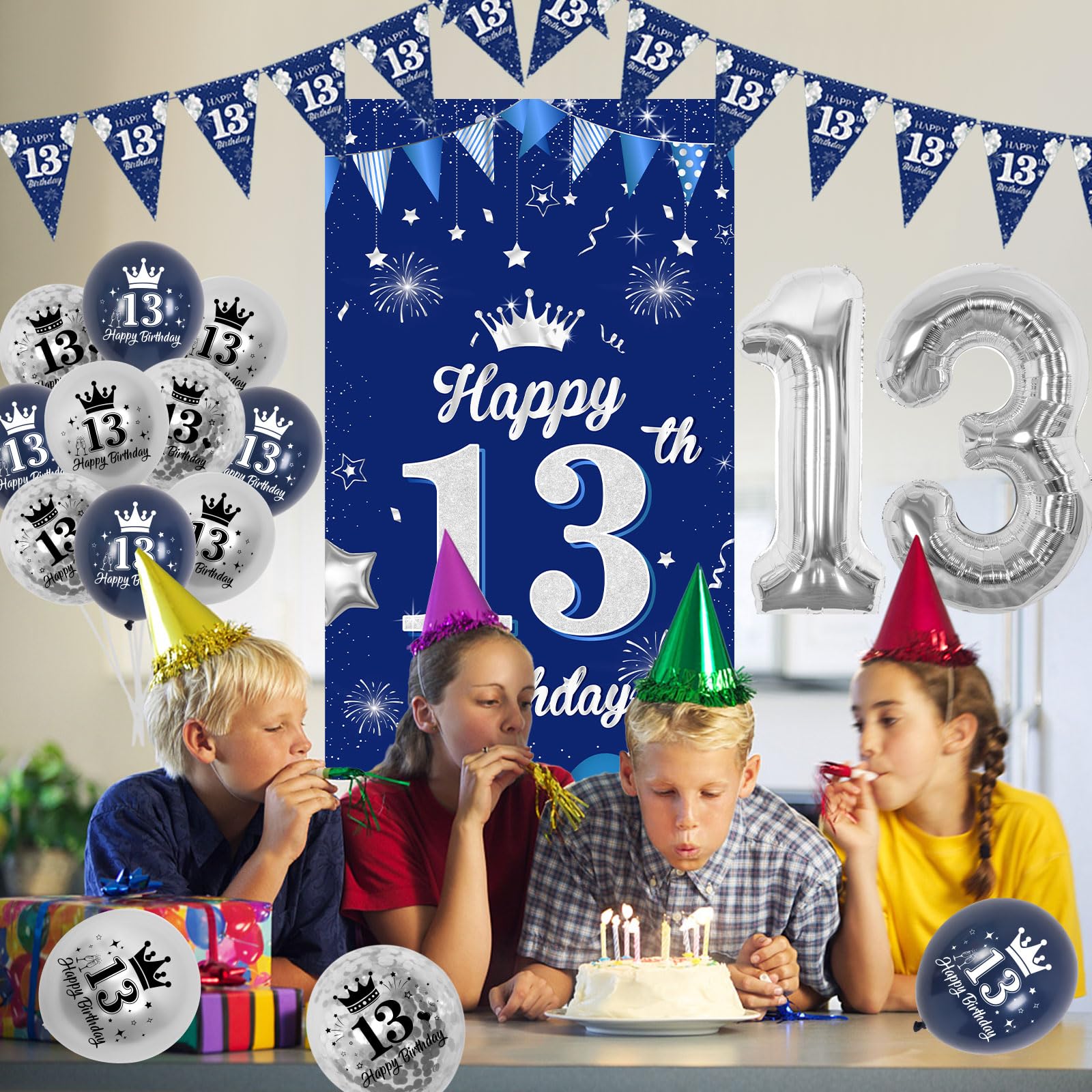 13th Birthday Decoration Party Birthday Banner Rose Gold