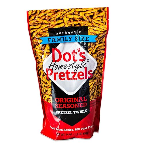 Dot's Homestyle Pretzels Twists originales de pretzel sazonado Gourmet y sabroso 1, bolsa de 24 onzas