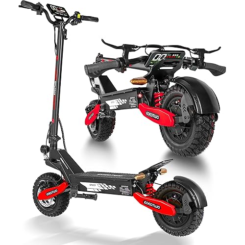 Electric Scooter for Adults, 1200W/2400W Motor Fast E Scooter, 11" Off-Road Tires, Up to 30/40 MPH Top Speed & 20/43 Miles Long Range, Dual Brake, Foldable