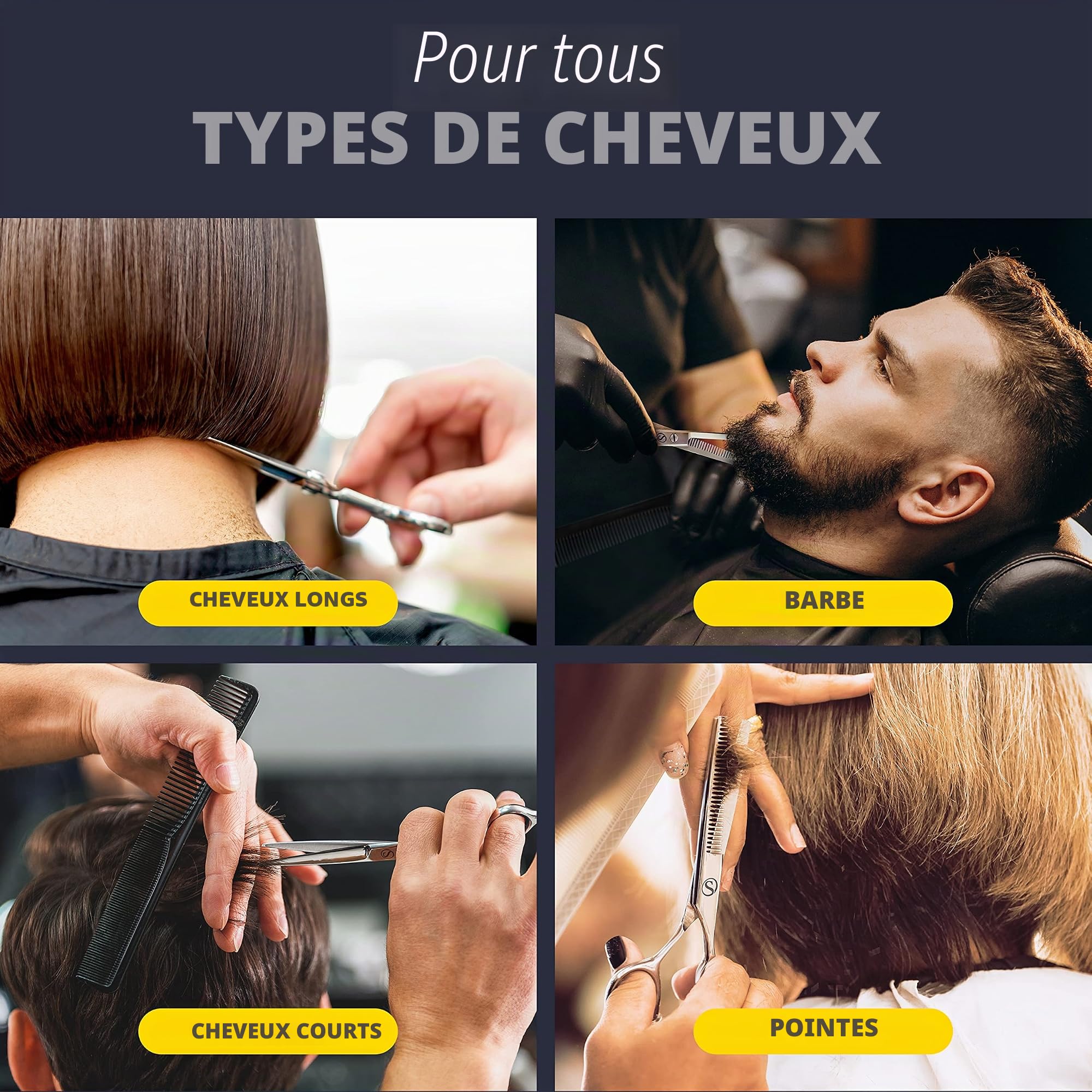 Ensemble de ciseaux à cheveux SCHMIEDWERK | Ciseaux de coiffure coupe nette et précise | Coupe de cheveux parfaite pour hommes et femmes | Ciseaux de coupe de cheveux professionnels avec étui (jeu de