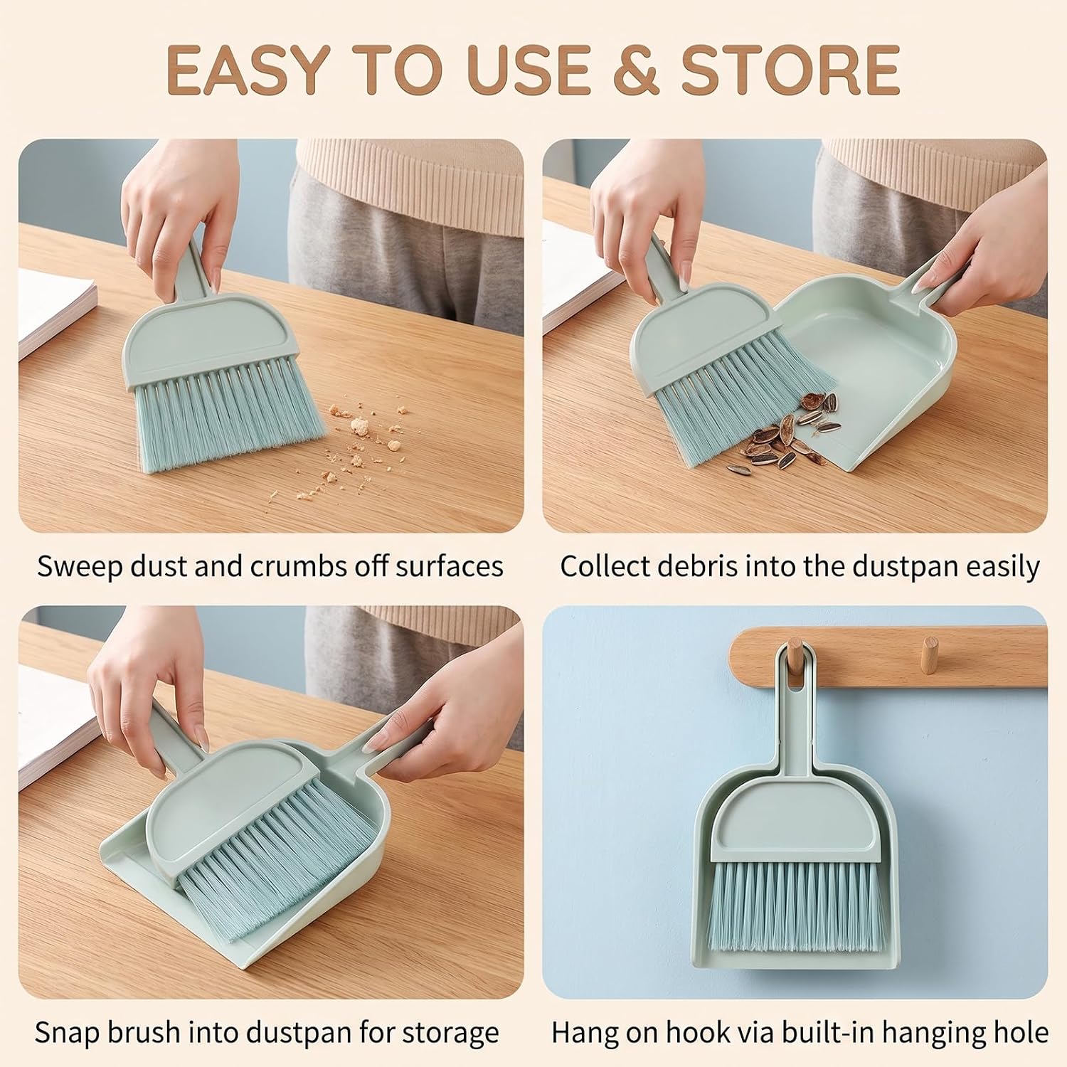 Mini Dustpan and Brush Set Small Pet Cage Cleaning Supplies