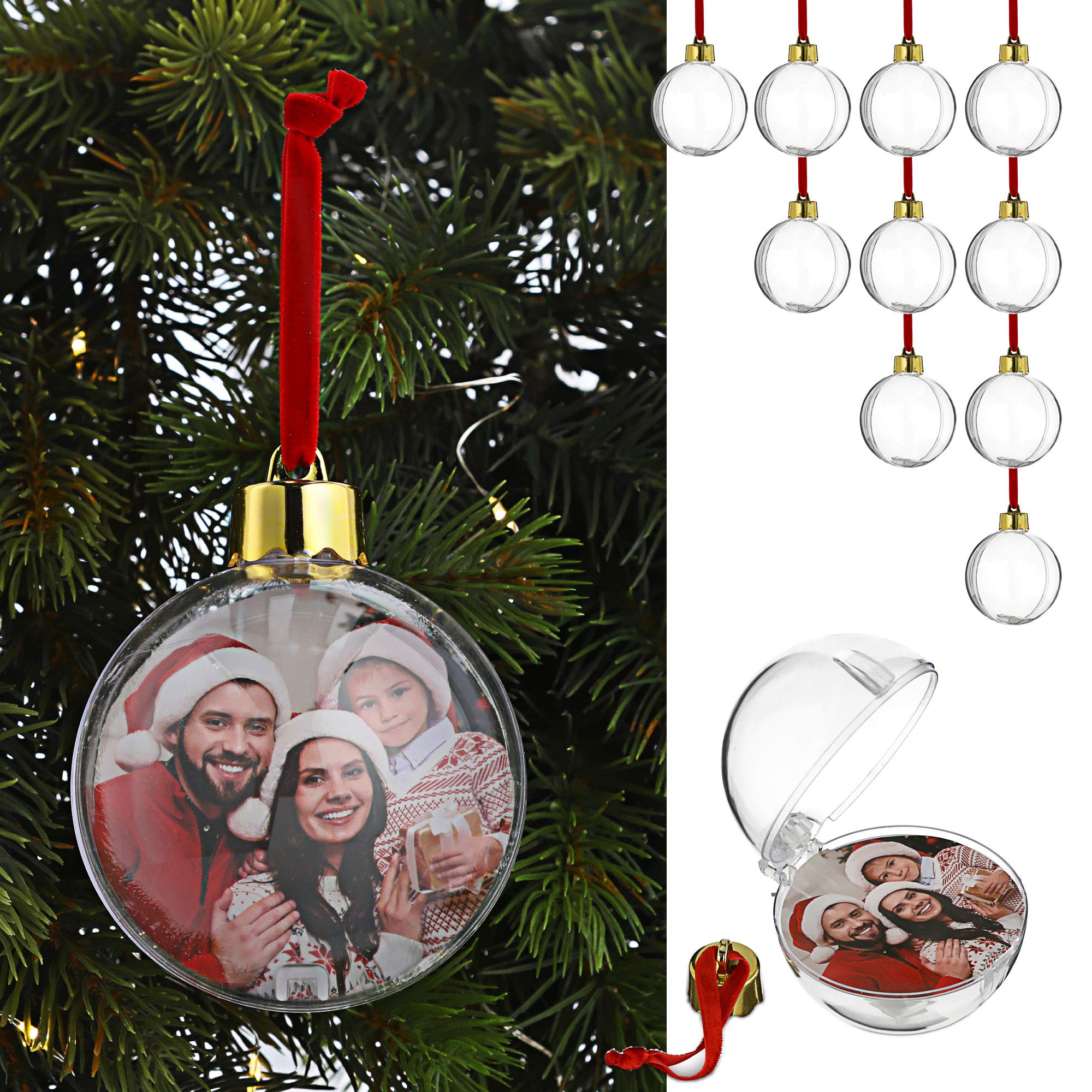 THE TWIDDLERS 48 palline di Natale trasparenti da riempire e decorare