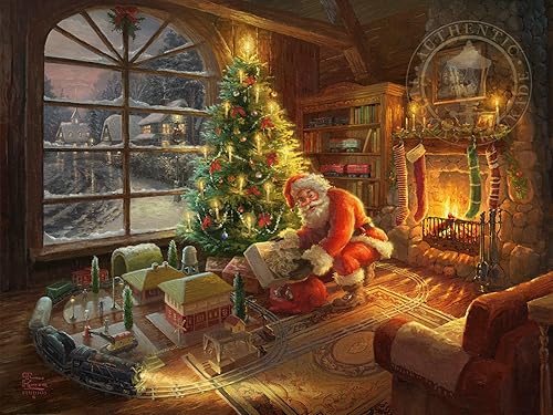 Ceaco Thomas Kinkade - Rompecabezas de entrega especial de Papá Noel - 1000 piezas