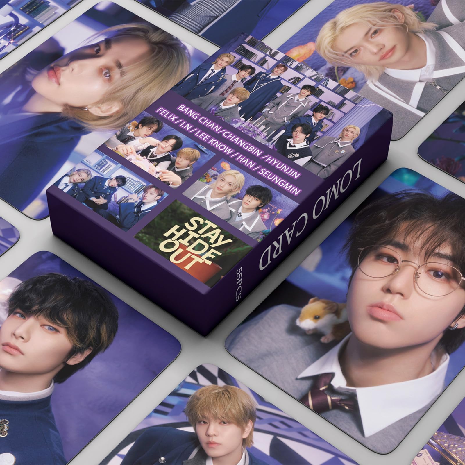 Stray kids スキズ ハン トレカ IamYou 紫 プレオーダー Amazon.com: Stray Kids Photocards 55Pcs Straykids Magic School