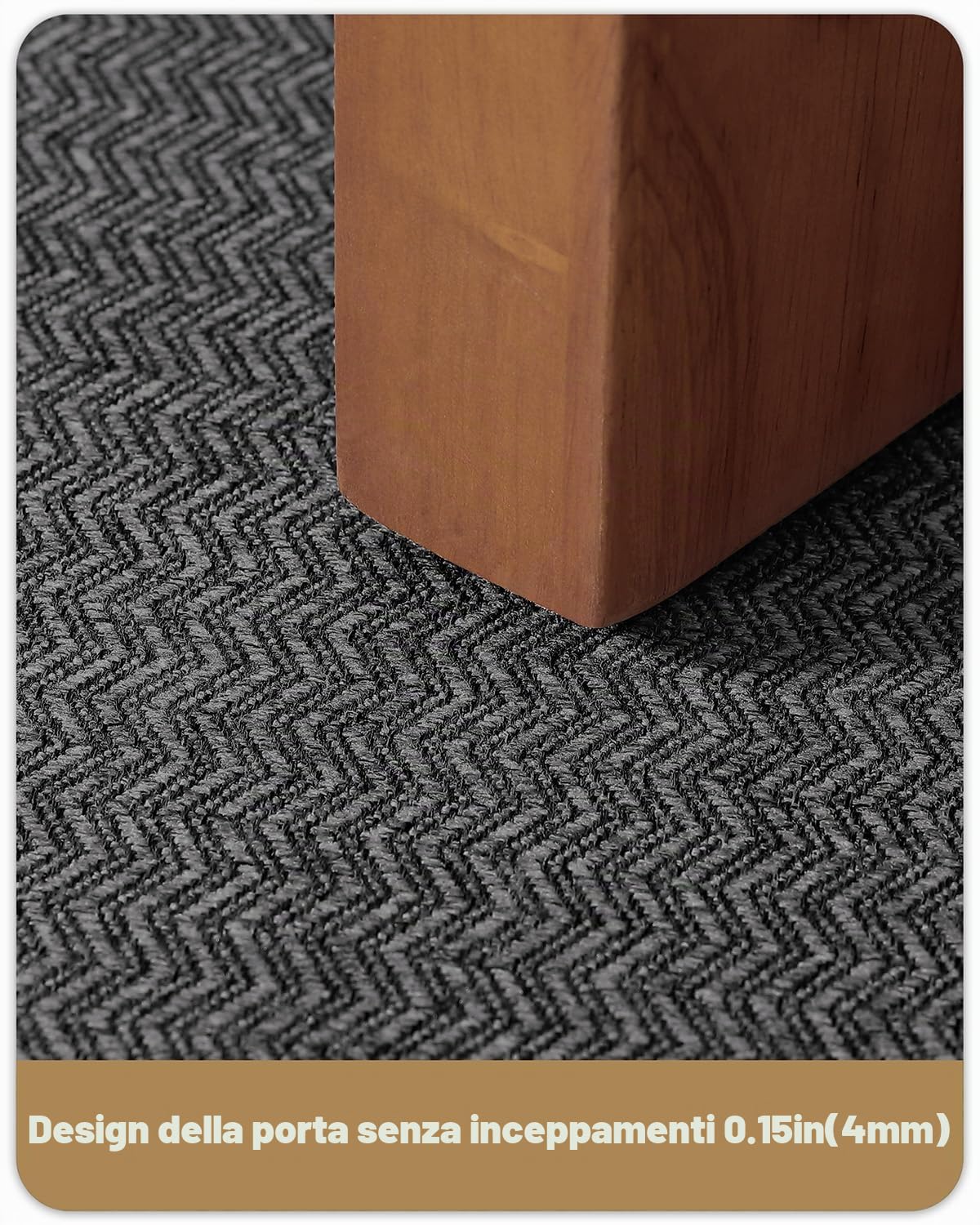 COLOR&GEOMETRY Zerbino Ingresso Interno 60 x 120 cm, Tappeto Ingresso Grande Antiscivolo Assorbente, Tappeto Porta Ingresso Lavabile, Grigio Scuro