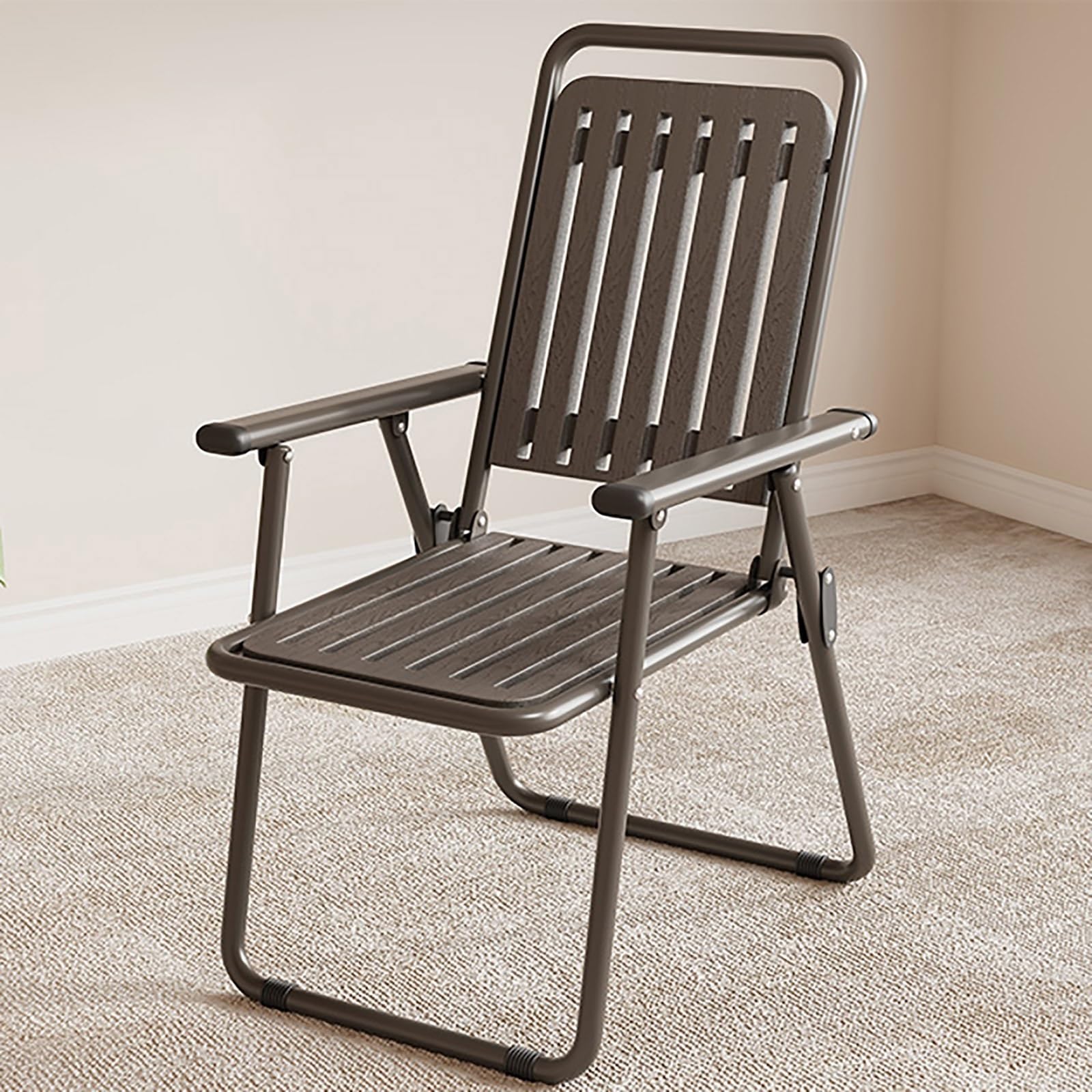 Chaise pliante avec accoudoirs pour régler les problèmes de sol
