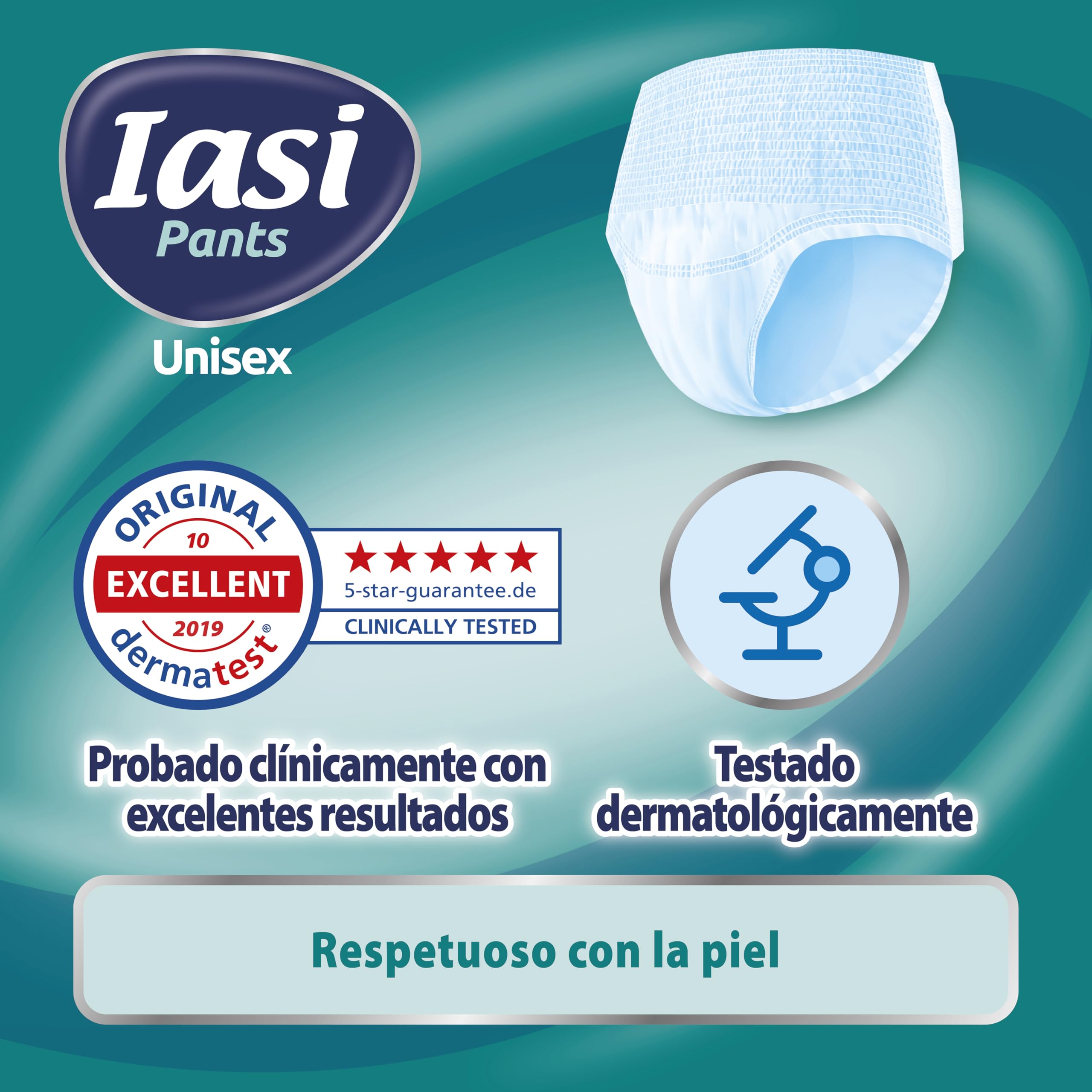 IASI Pants UNISEX Alta Protección, 10 Bragas Absorbentes Desechables, Absorción EXTRA, Talla XXL, 10 Unidades