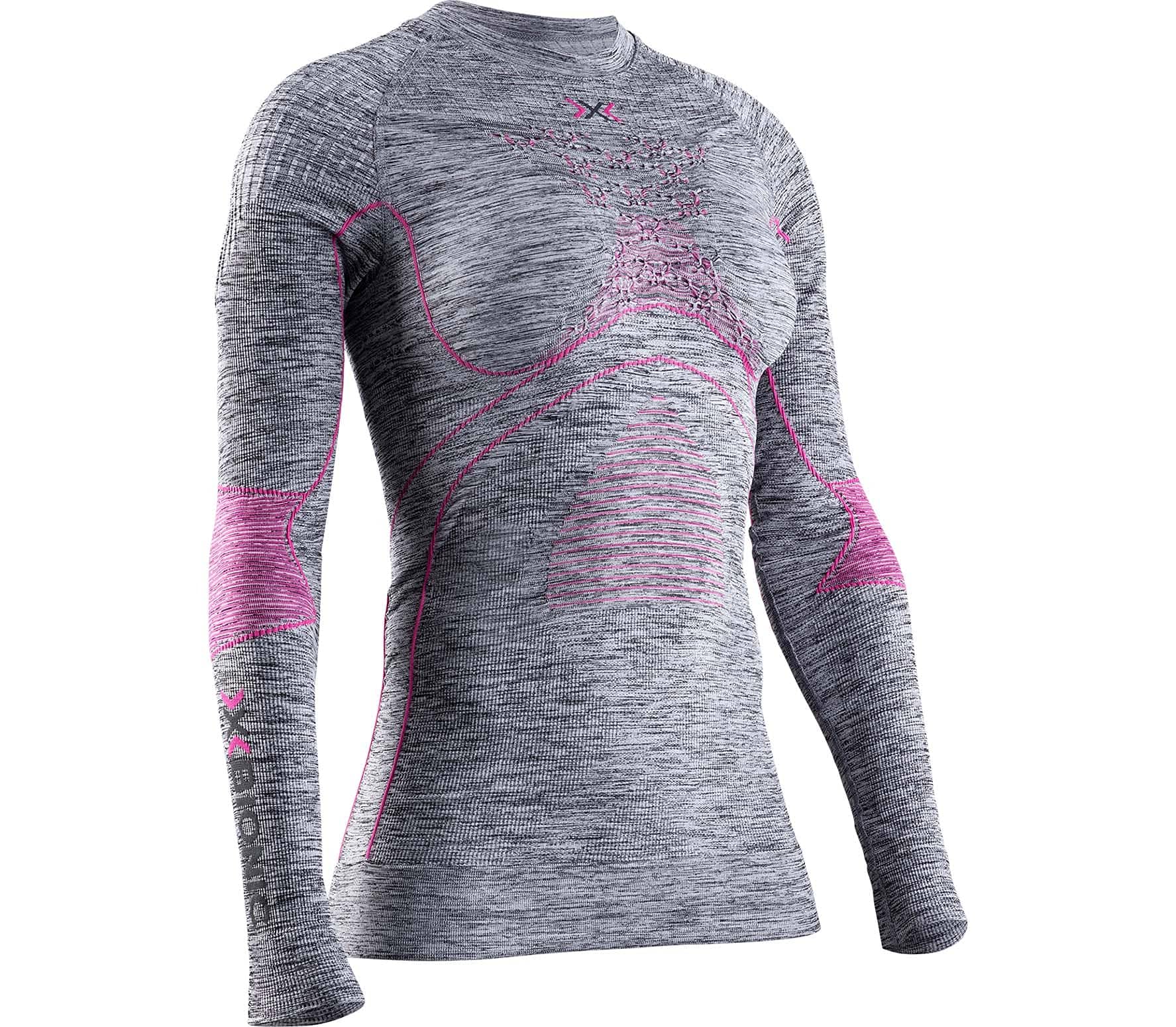 X-Bionic Energy Accumulator 4.0 Melange Round Neck Long Sleeves Strato Base Camicia Funzionale Donna (Pacco da 1)